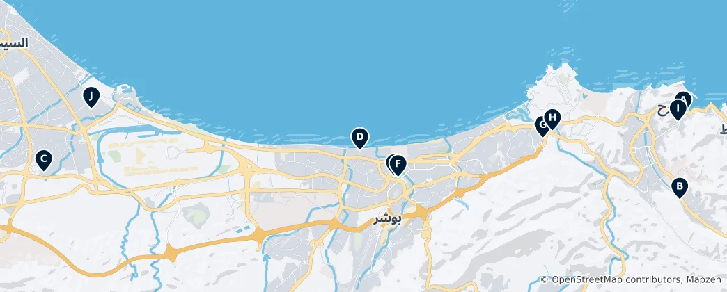 Mapa Muscat's Best Markets & Malls