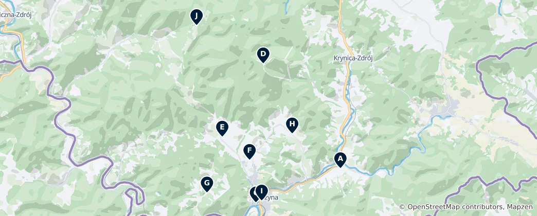 Mapa gmina Muszyna Essentials