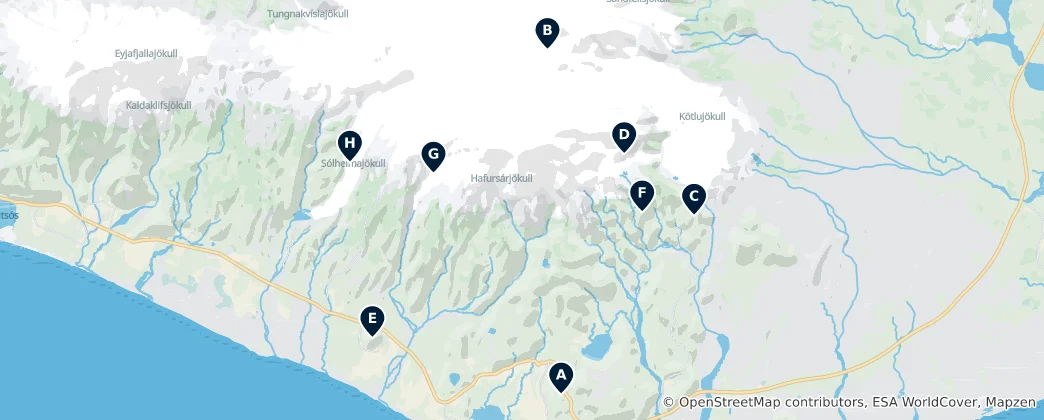 Map of Iceland's Natural Wonders