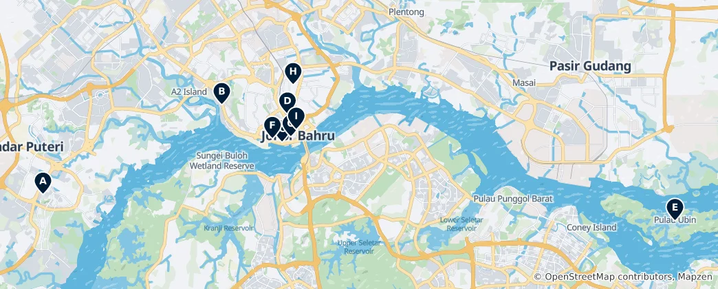 Carte de Johor Bahru Essentials: Must-See Attractions