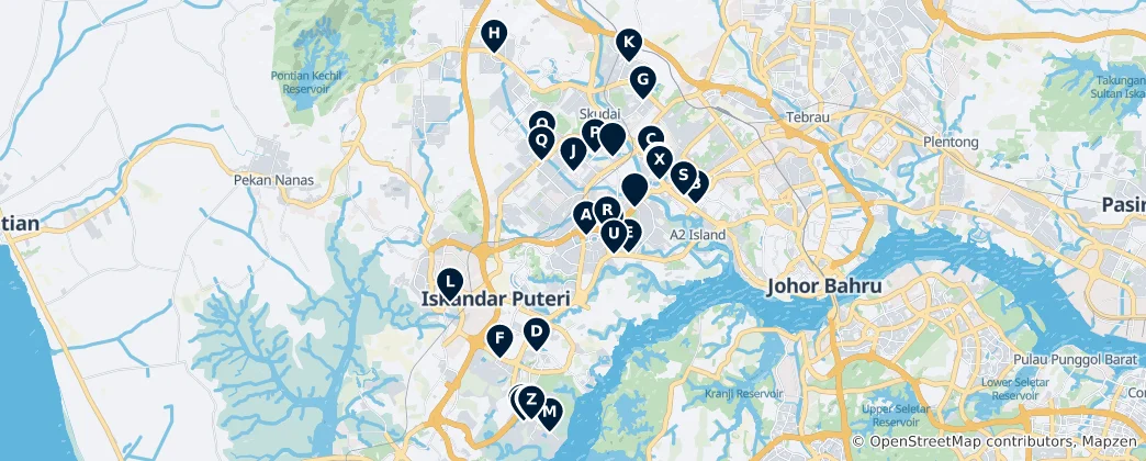Mapa Shopping Destinations