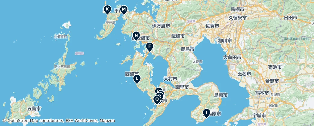 Mapa de Nagasaki Prefecture: Essential Landmarks and Historical Echoes