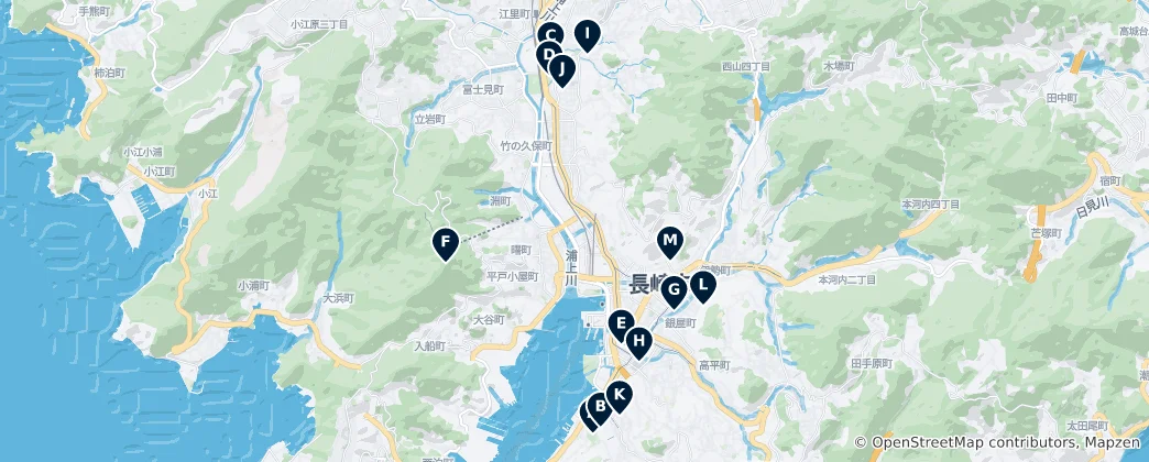 Mapa Nagasaki Essentials