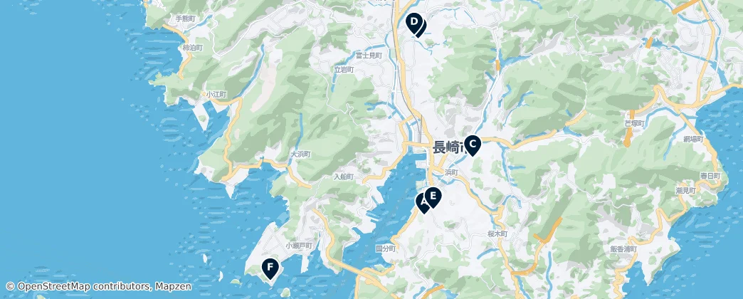 Map of Religious Heritage of Nagasaki