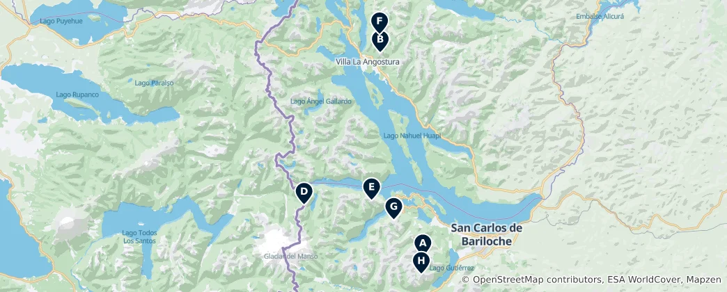 Map of Mountains and Peaks