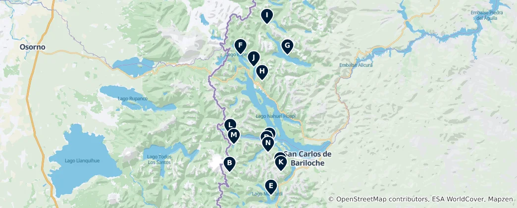 Map of Nahuel Huapi National Park Essentials