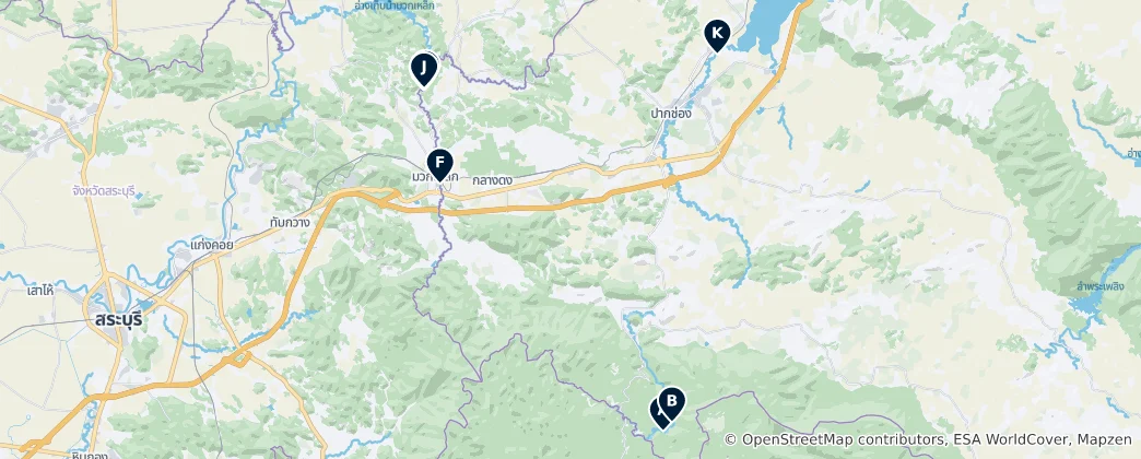 Map of Thailand's Best Waterfalls