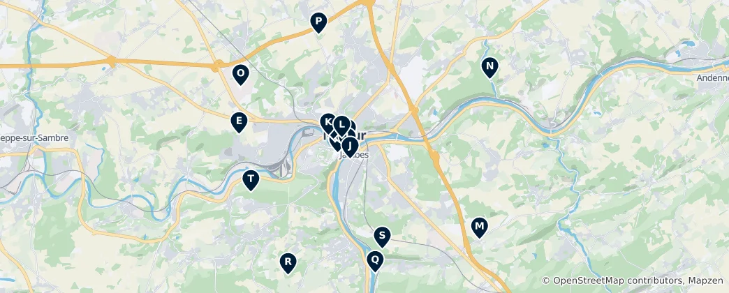 Map of Castles and Forts of Namur