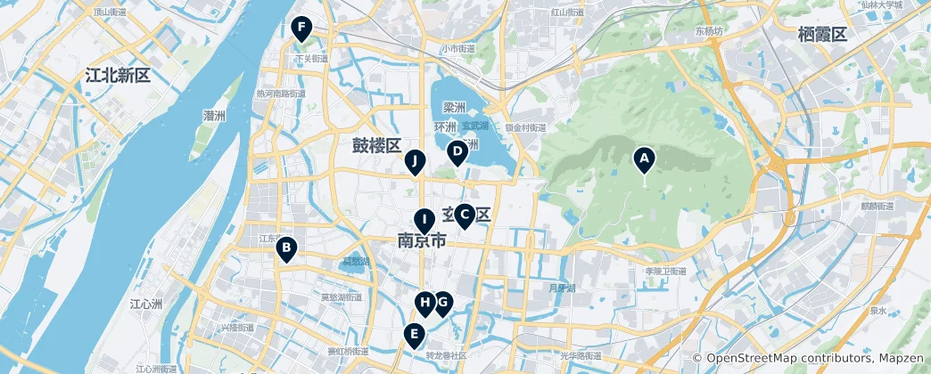 Karte von Nanjing Essentials