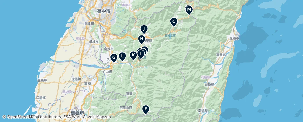 Nantou County Essentials — Mapa