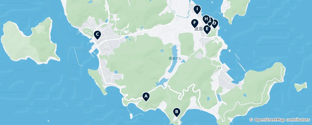 Mappa di Editor's Choice: Naoshima