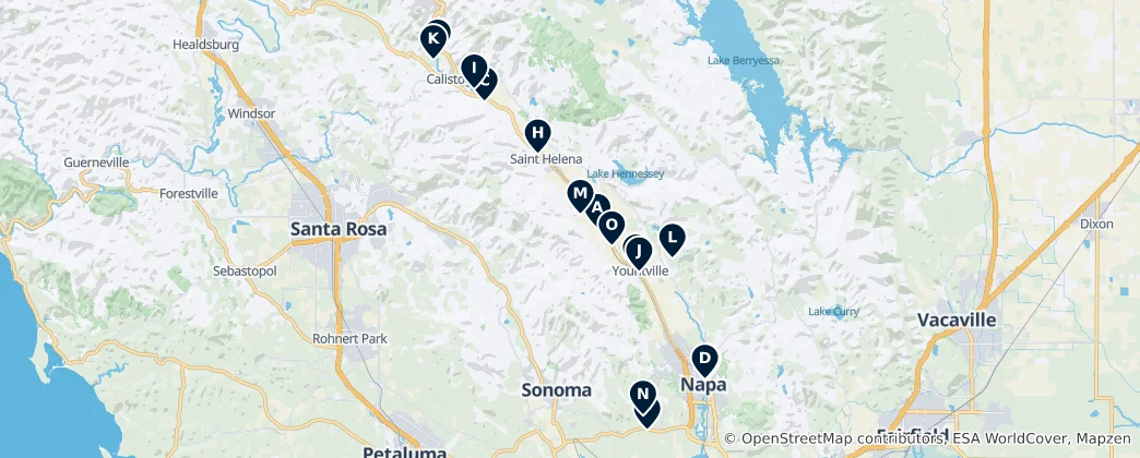 Mapa Napa County Essentials