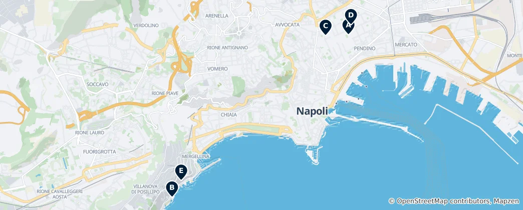 Map of Editor's Choice: Naples Highlights