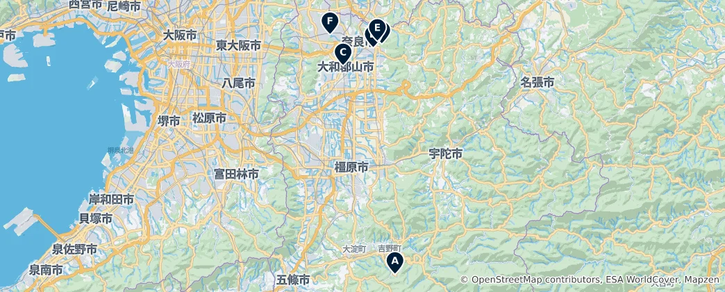 Mapa Nara Editor's Picks