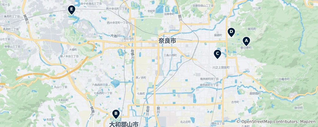 Mapa Editor's Choice: Nara Highlights