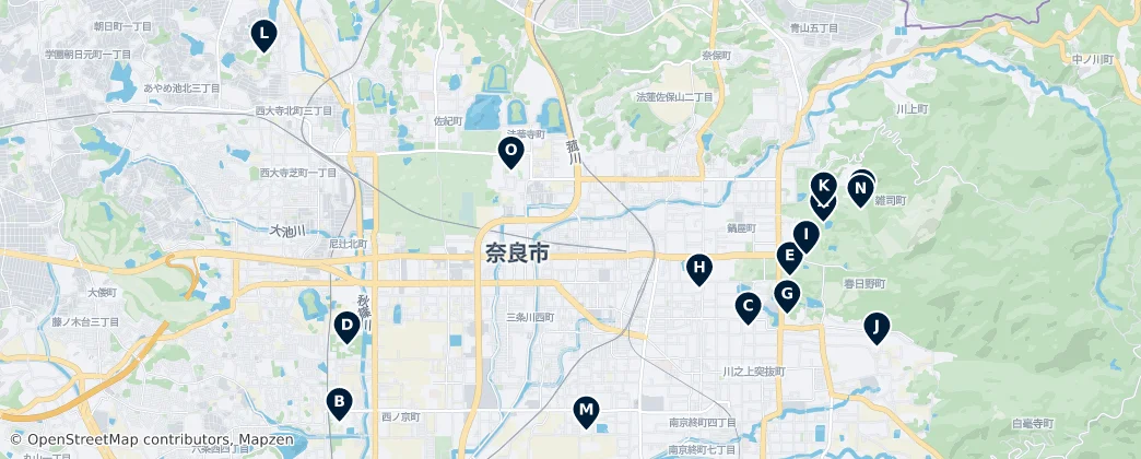 Map of Sacred Sites of Japan