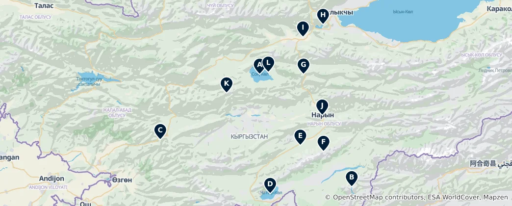 Mappa di Naryn Region Essentials