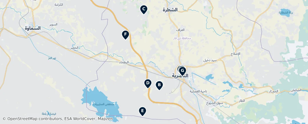 Nasiriyah District Essentials — mapa