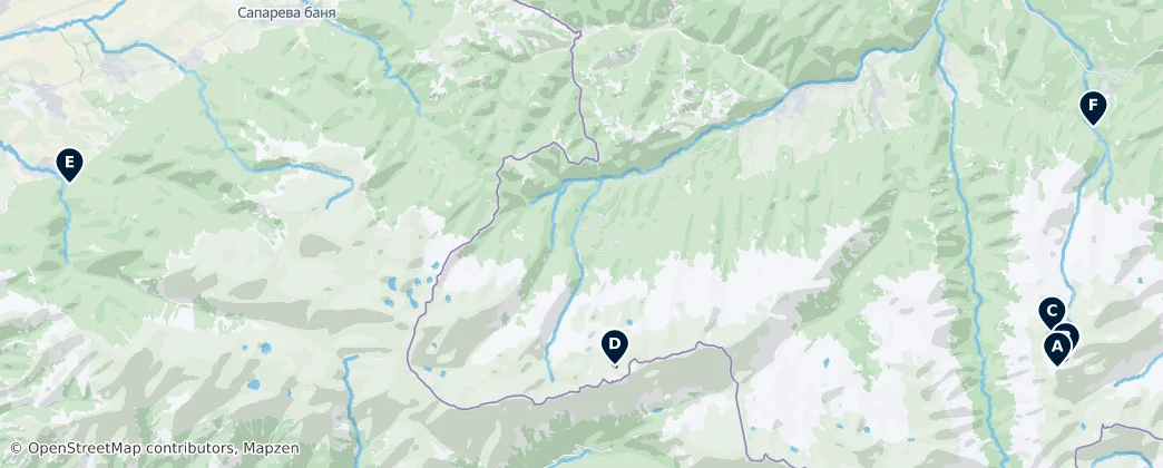 Highlights of National Park Rila — Harita