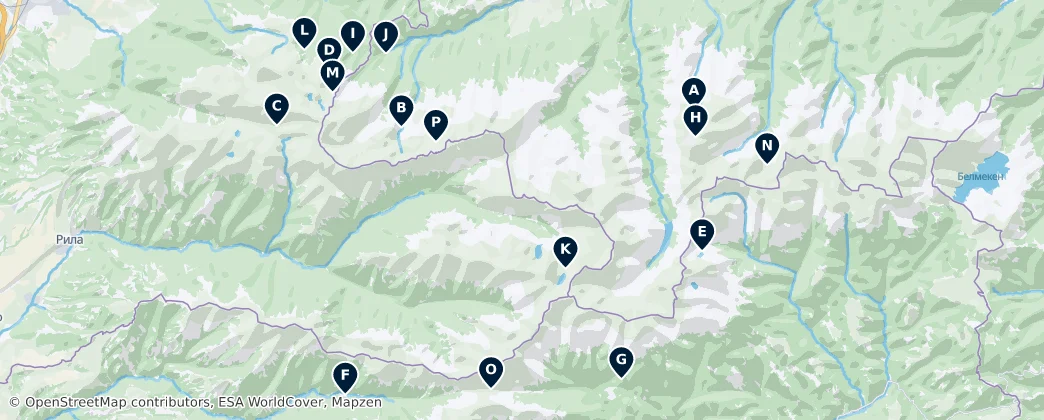 Mountain Huts & Shelters — Harita