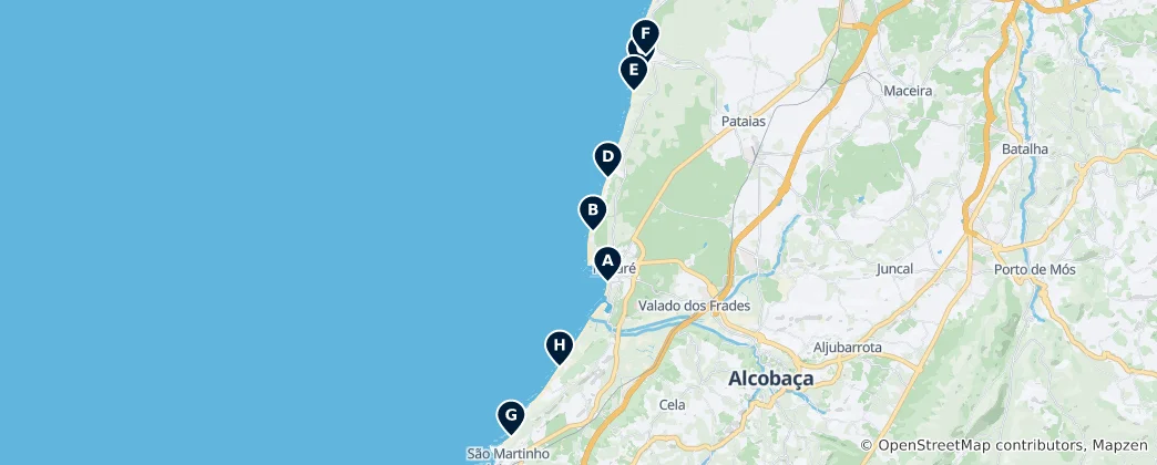 Mapa Best Beaches