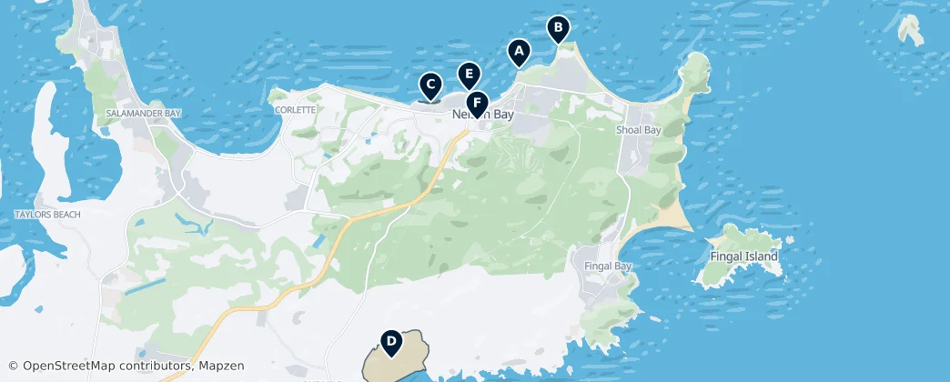 Beaches and Diving — 地图