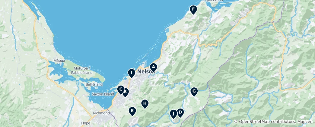 Mapa Best Views and Parks