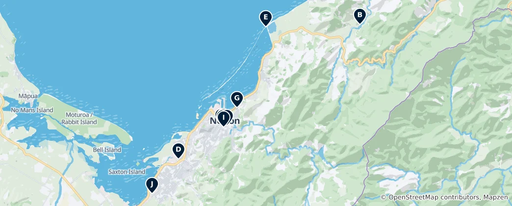 Map of Nelson City Essentials