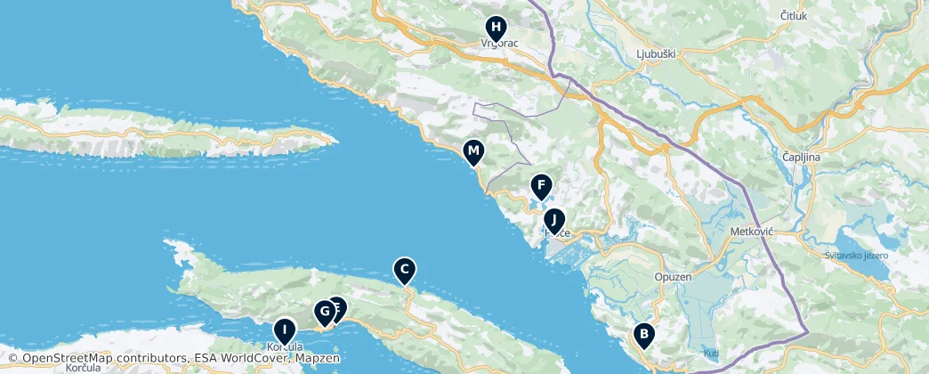 Neretva Channel Essentials — Map