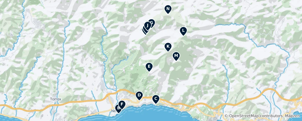 Karte von Scenic Viewpoints and Peaks