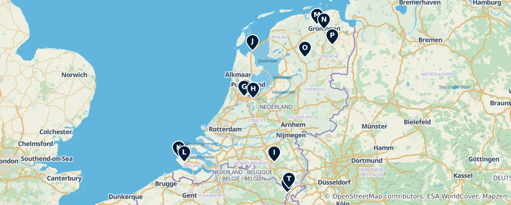 Map of Dutch Heritage Treasures