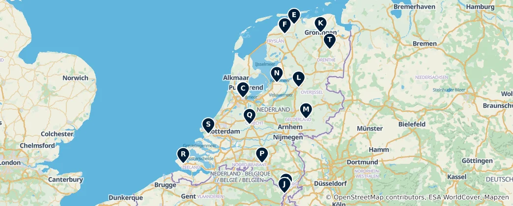Map of Notable Places of Worship