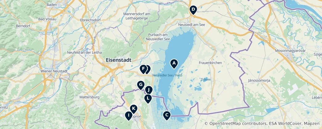 Mappa di Lake Neusiedl Essentials