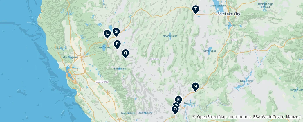 Mappa di Nevada Casinos and Entertainment