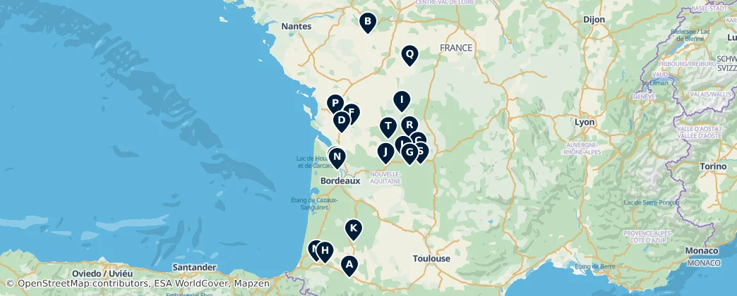 Castles & Manor Houses – Mapa