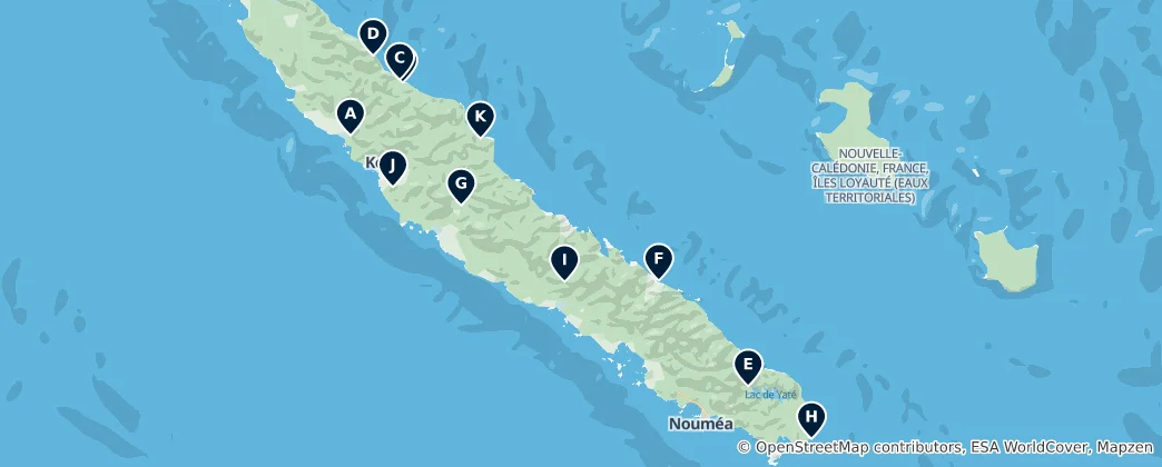 Map of Editor's Choice: New Caledonia