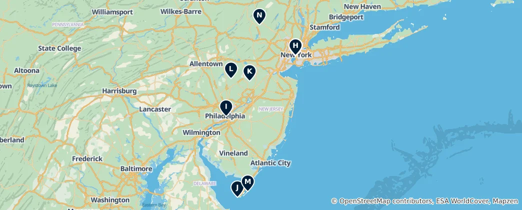 Mapa Historic Landmarks & Architecture