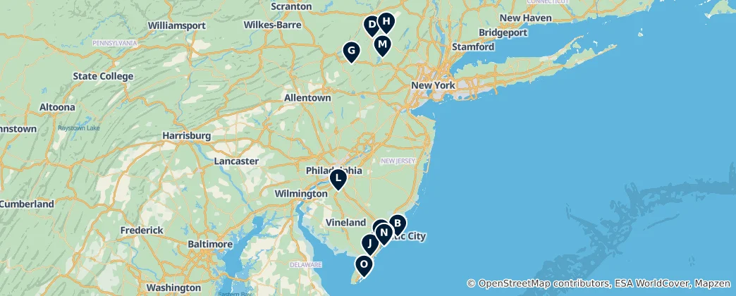 Mappa di Theme Parks & Attractions