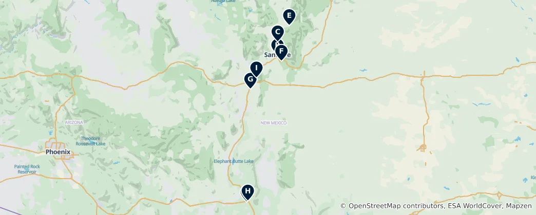Mappa di Historic Churches & Missions