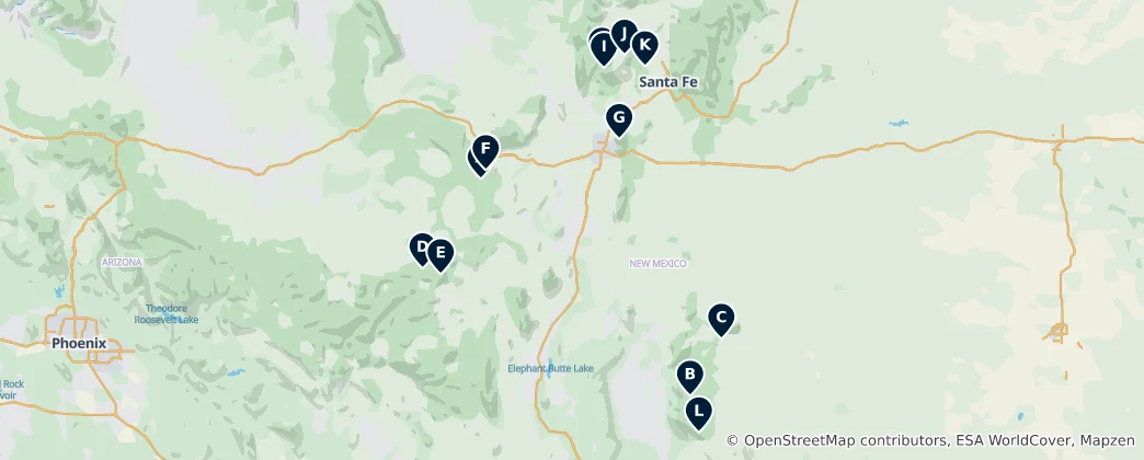 Mapa Scenic Viewpoints & Towers