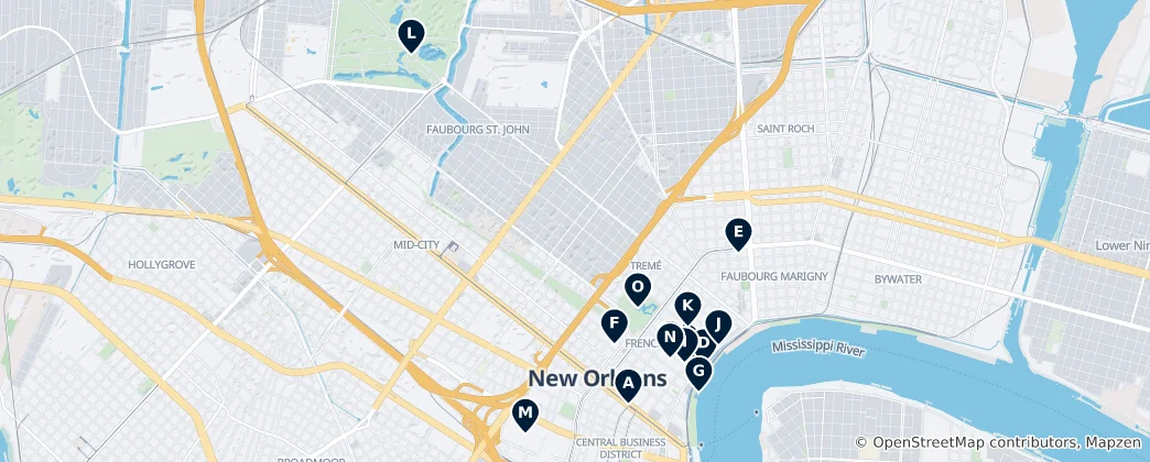 Mapa New Orleans Essentials