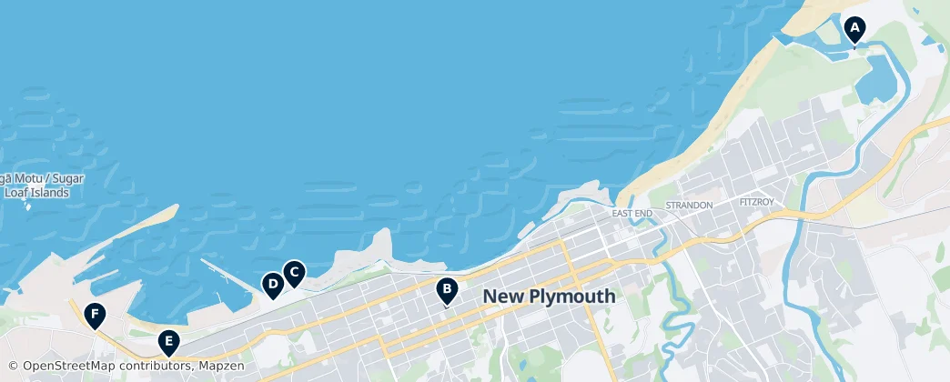 Art and Landmarks of New Plymouth — Karte