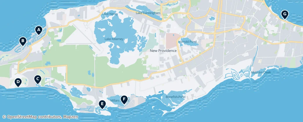Map of Marinas & Yacht Clubs