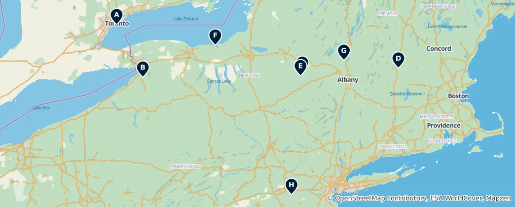 Mapa Hidden Gems to Discover