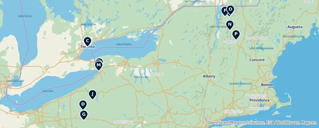 Karte von Historic & Heritage Sites