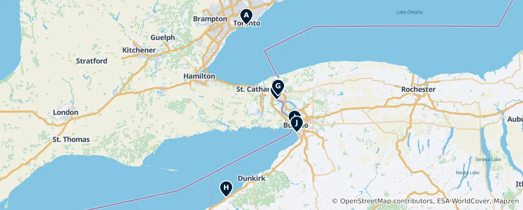 Mappa di Iconic Viewpoints & Towers