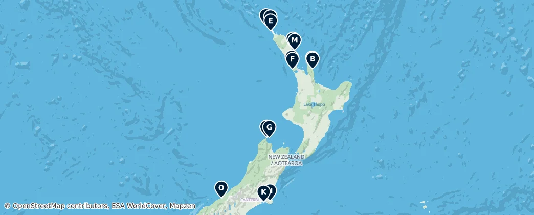 Iconic Beaches & Bays — Map