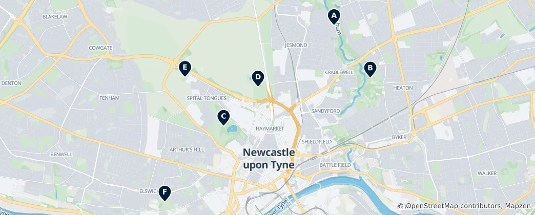 Map of Parks & Outdoor Spaces