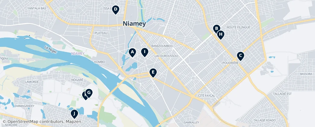 Map of Niamey Cultural Highlights