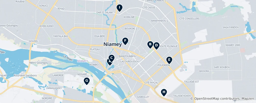 Mappa di Niamey Essentials